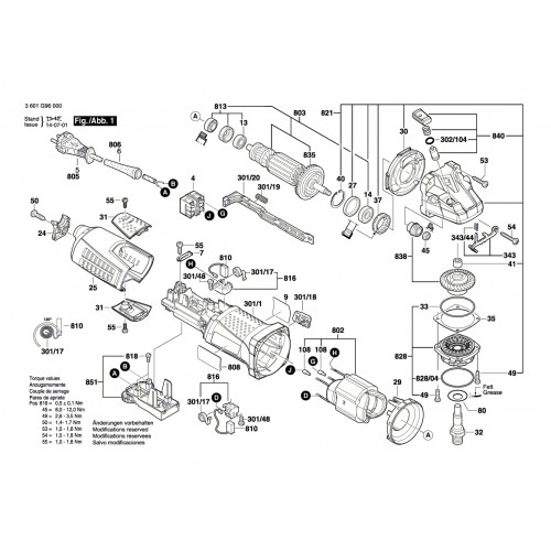 Запчасти для УШМ Bosch GWS 15-125CIE